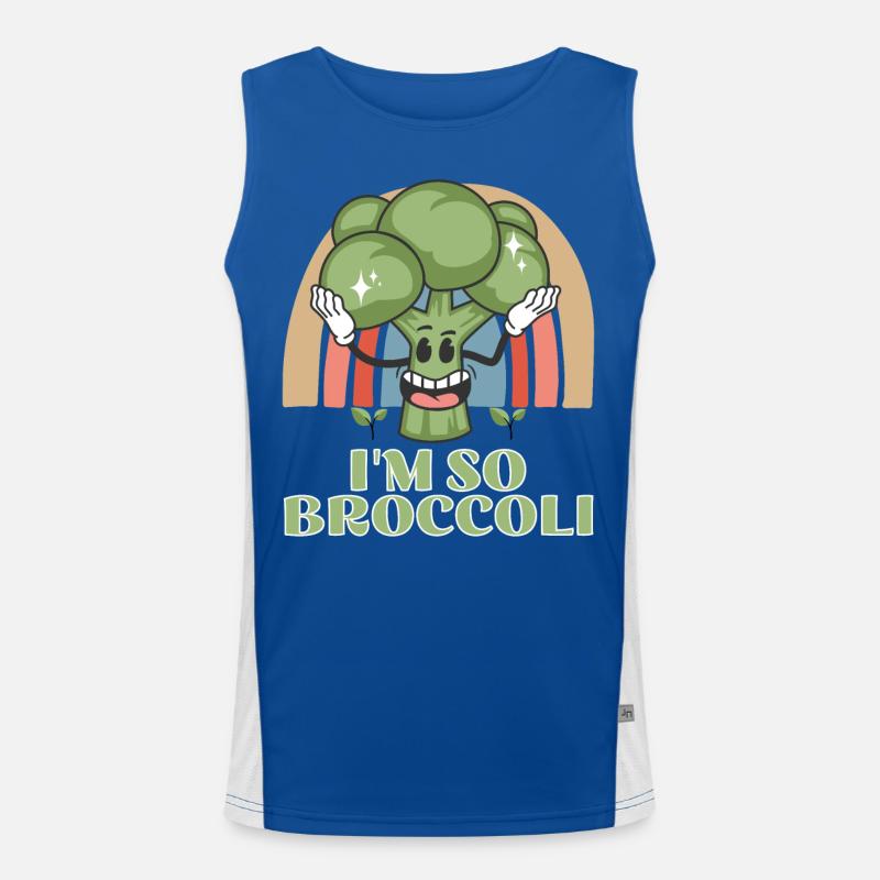 Broccoli Broccoli Vegetables Vegan Men's Functional Contrast Tank Top 