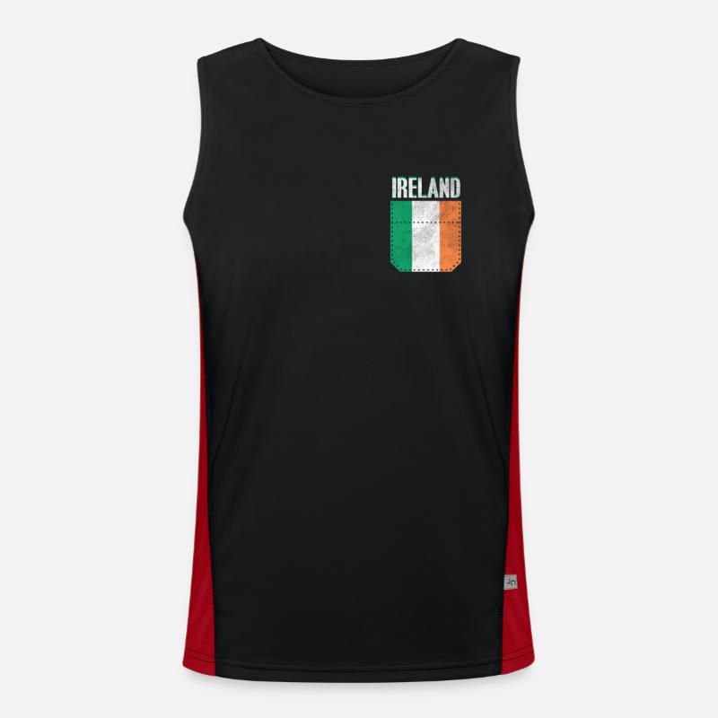 Irlande Drapeau Irlandais Débardeur respirant contrasté Homme 