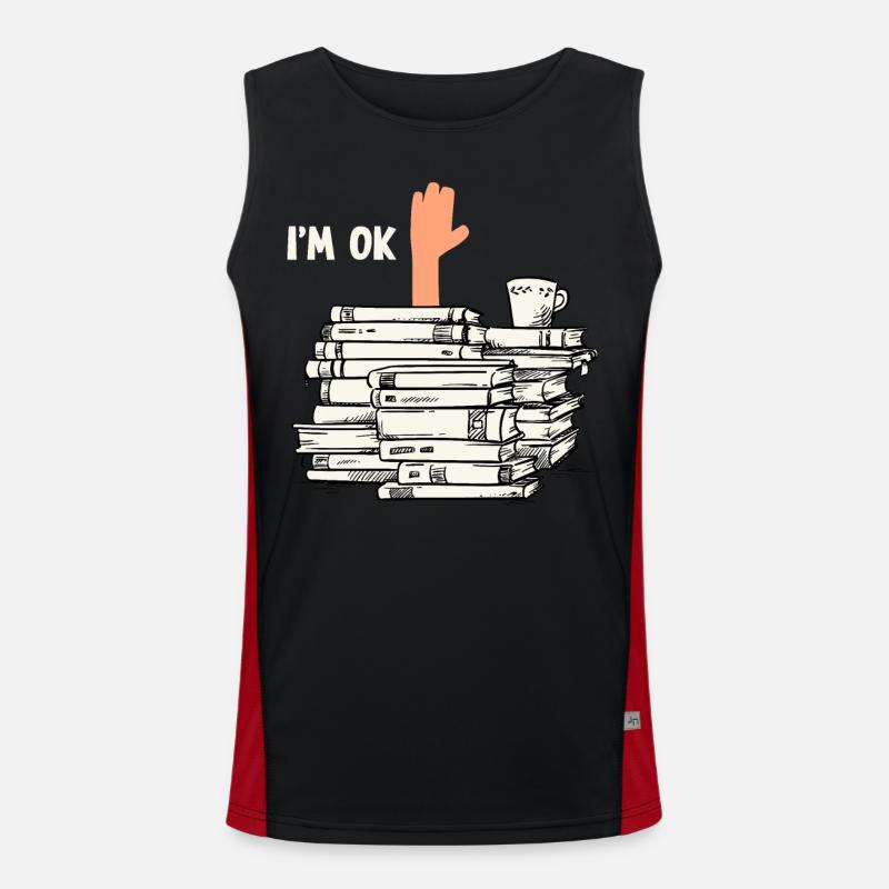 Read books Men's Functional Contrast Tank Top 