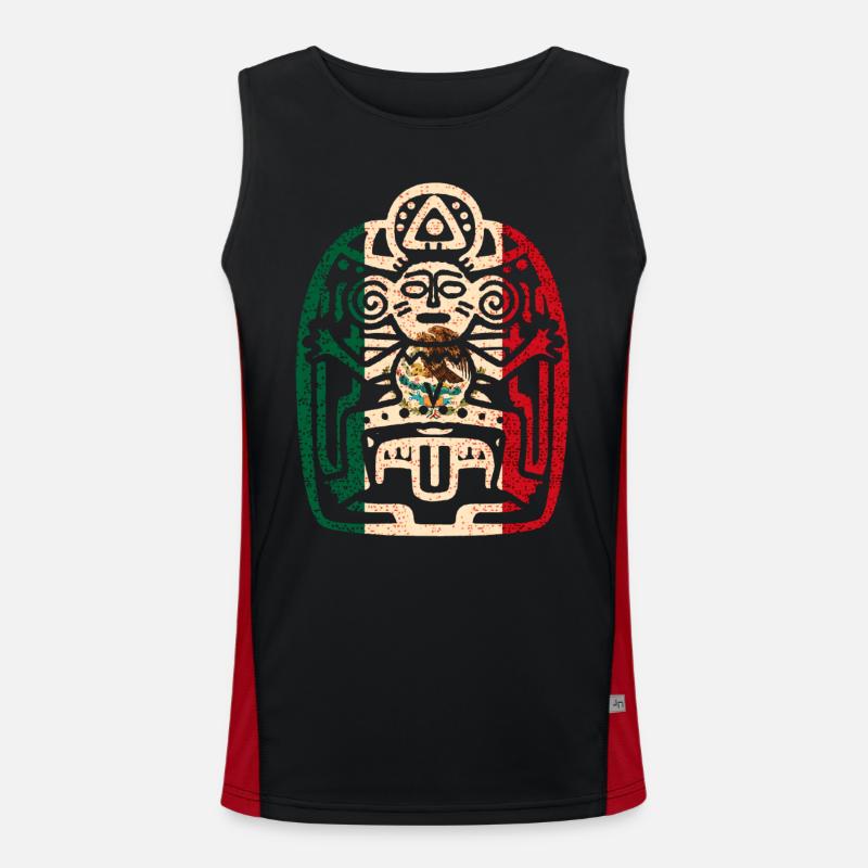 Aztec Mexico Men's Functional Contrast Tank Top 