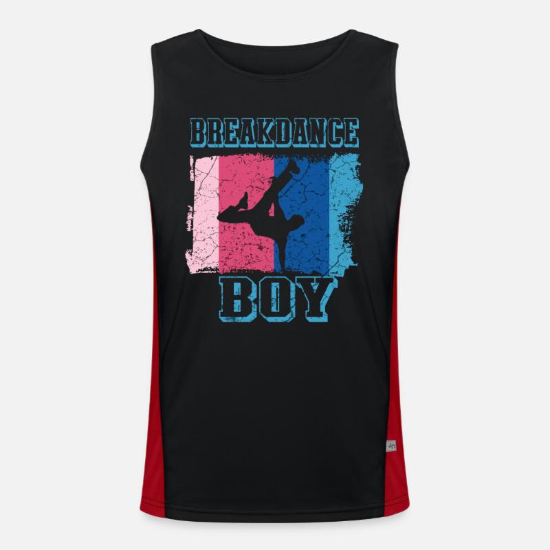 Breakdance Young Breakdancers BBoy Men's Functional Contrast Tank Top 