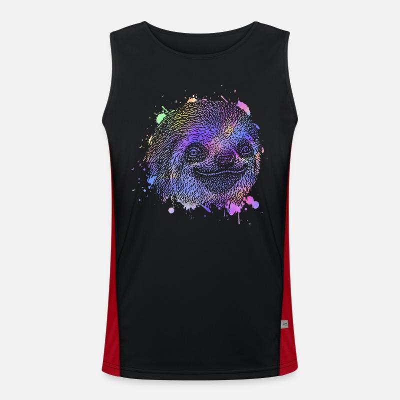 Faultier Funktionelles Kontrast-Tank Top für Männer 