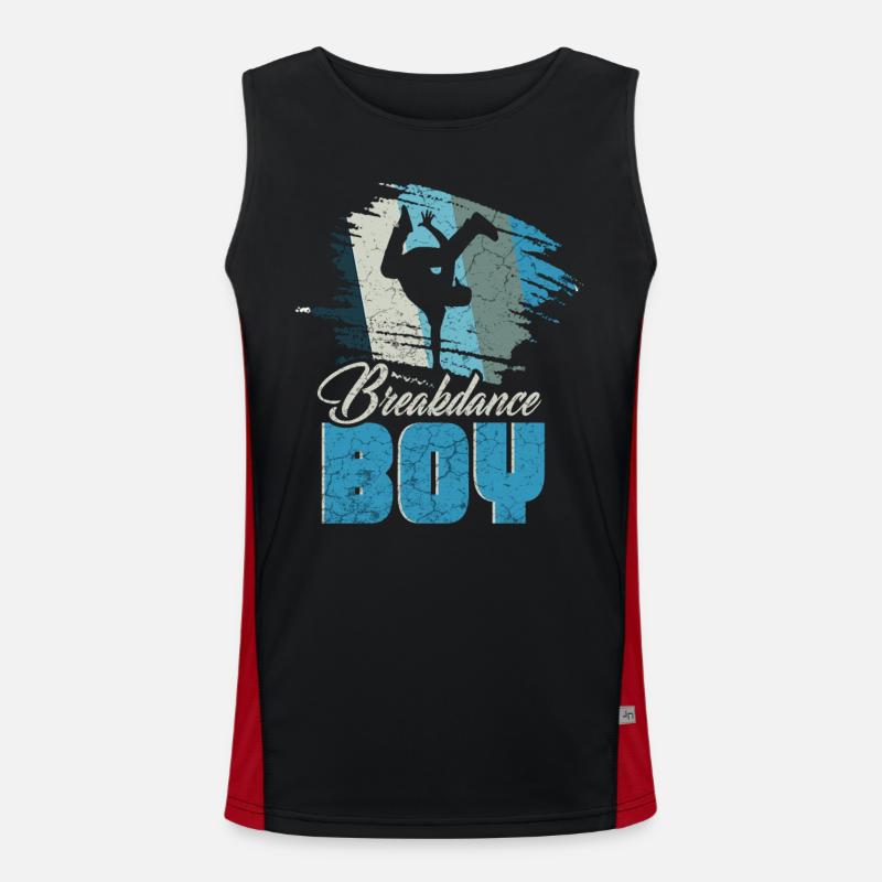 Breakdance Young Breakdancers Dancing - Men's Functional Contrast Tank Top  - black/red