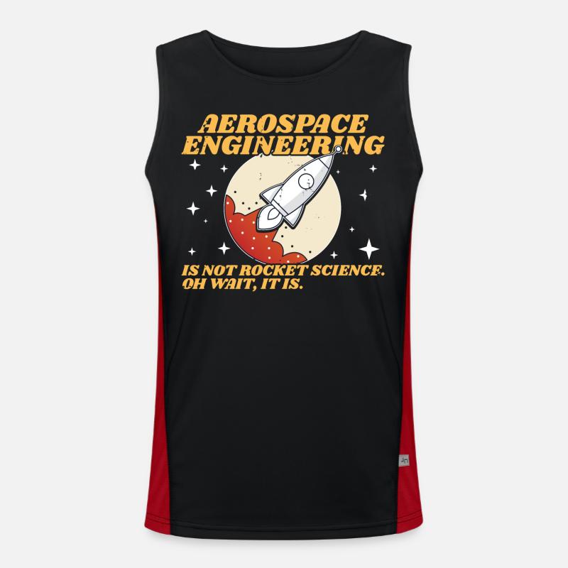 Luft- und Raumfahrttechnik Spaß Ingenieur Student Funktionelles Kontrast-Tank Top für Männer 
