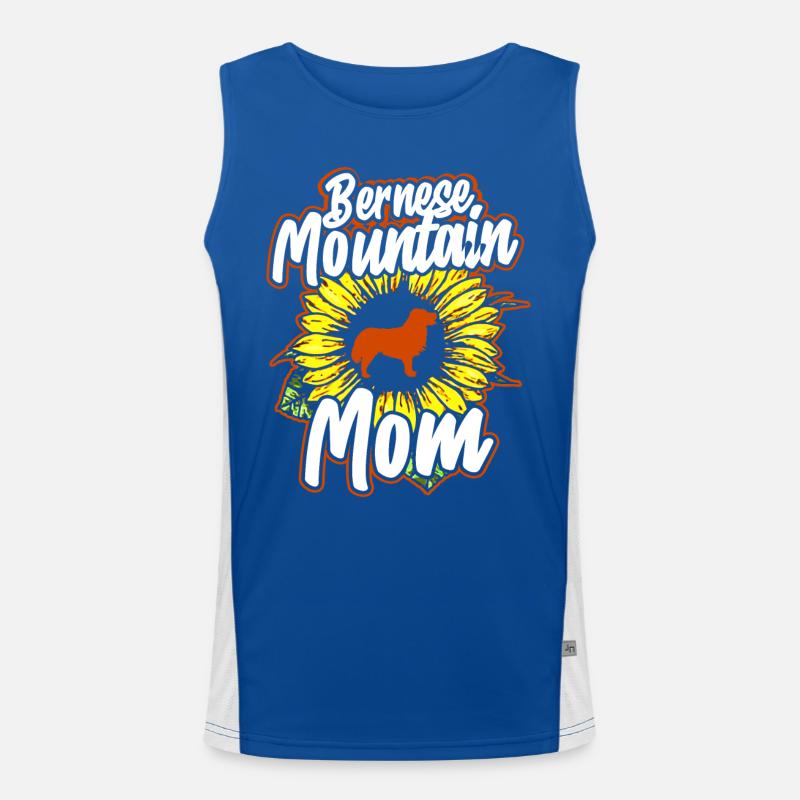Berner Sennenhund Mutter Funktionelles Kontrast-Tank Top für Männer 