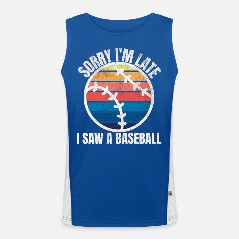 Baseball Lustig Funktionelles Kontrast-Tank Top für Männer 