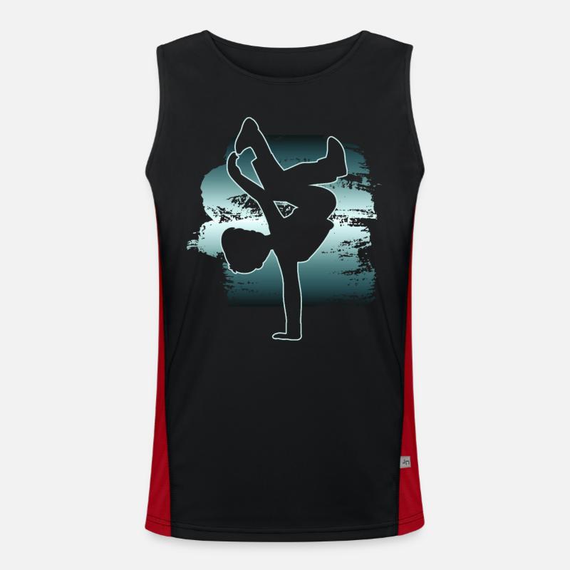 Breakdancer Breakdancing Dancers - Men's Functional Contrast Tank Top  - black/red