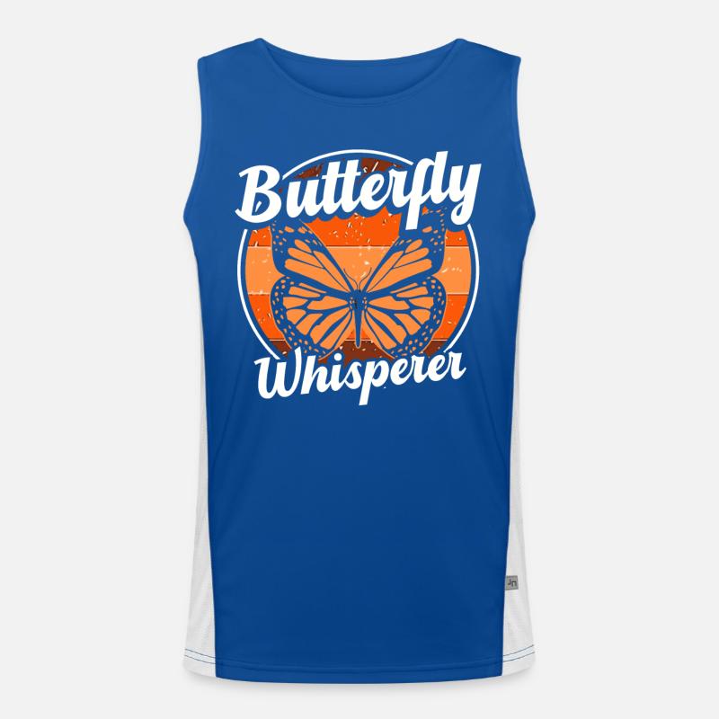 Schmetterling Flüsterer Funktionelles Kontrast-Tank Top für Männer 