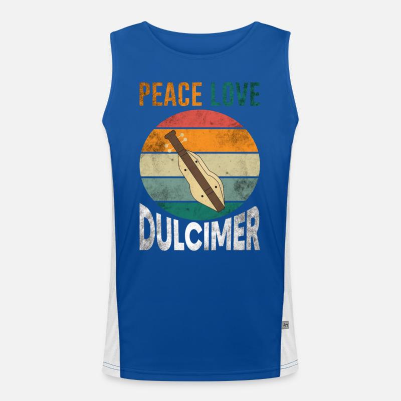 Dulcimer instrument string music Men's Functional Contrast Tank Top 
