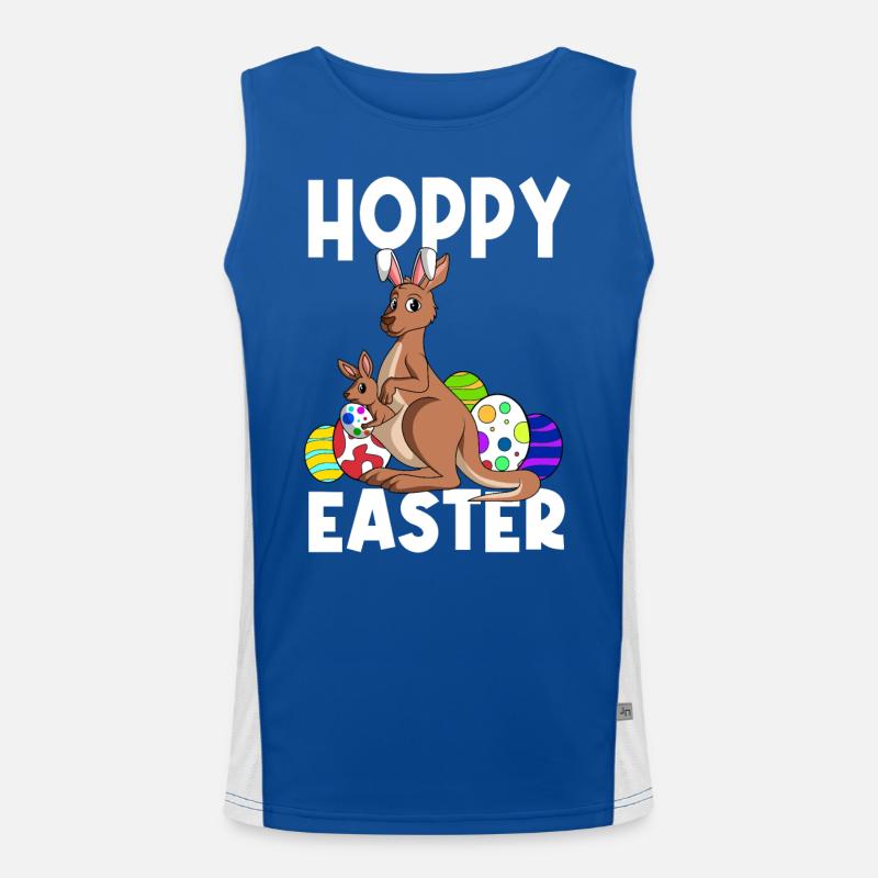 Hoppy Easter Sweet Easter Kangaroo Easter Men's Functional Contrast Tank Top 