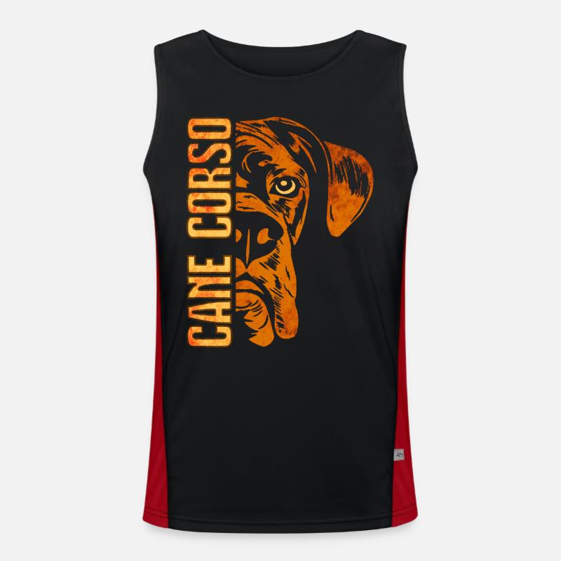 Cane Corso Hund Funktionelles Kontrast-Tank Top für Männer 