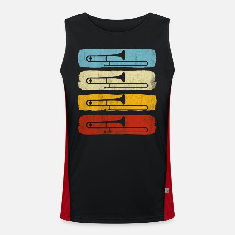 Trumpet Brass Music Men's Functional Contrast Tank Top 