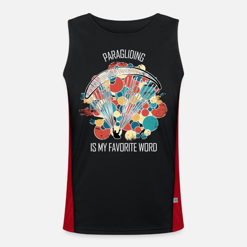 Paragliding Gleitschirm Paragleiter Paraglider Men's Functional Contrast Tank Top 