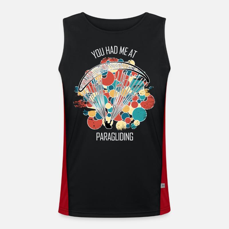 Paragliding Gleitschirm Paragleiter Paraglider Men's Functional Contrast Tank Top 