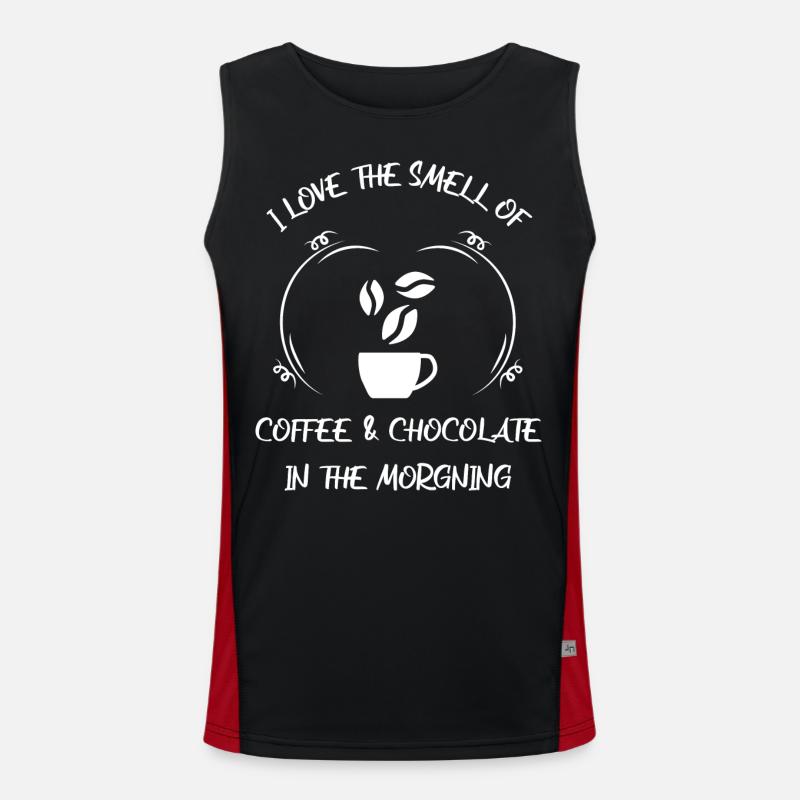 Café, expresso, café et chocolat Débardeur respirant contrasté Homme 