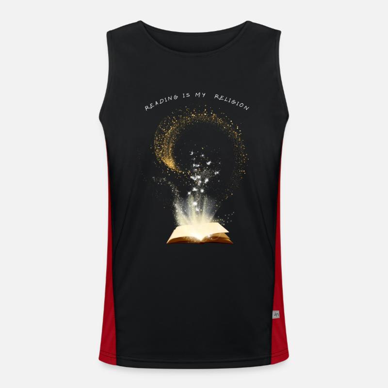 Reading is my religion Men's Functional Contrast Tank Top 