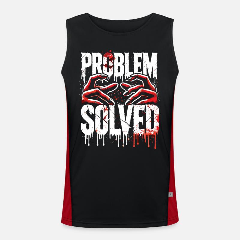 Shocking Solution - Problem Solved Men's Functional Contrast Tank Top 