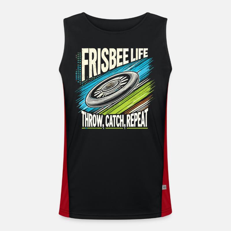 Frisbee Life - Lancer, attraper, répéter Débardeur respirant contrasté Homme 