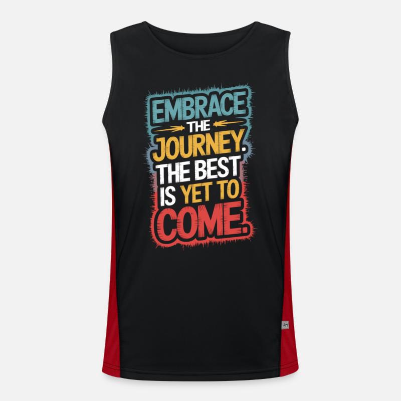 Glaube an die Reise, das Beste steht bevor Funktionelles Kontrast-Tank Top für Männer 
