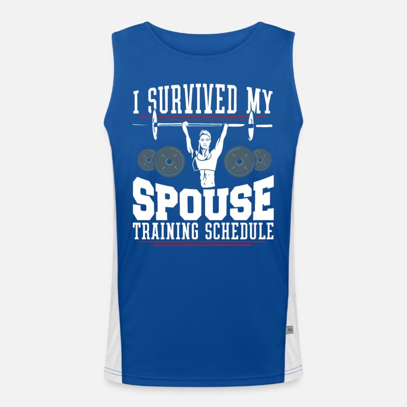 Fitnesstraining Trainingsplan Ehepartners überlebt Funktionelles Kontrast-Tank Top für Männer 