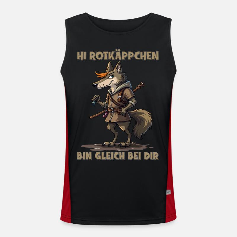 Rotkäppchen - Ich bin gleich bei Dir - deutsch Funktionelles Kontrast-Tank Top für Männer 