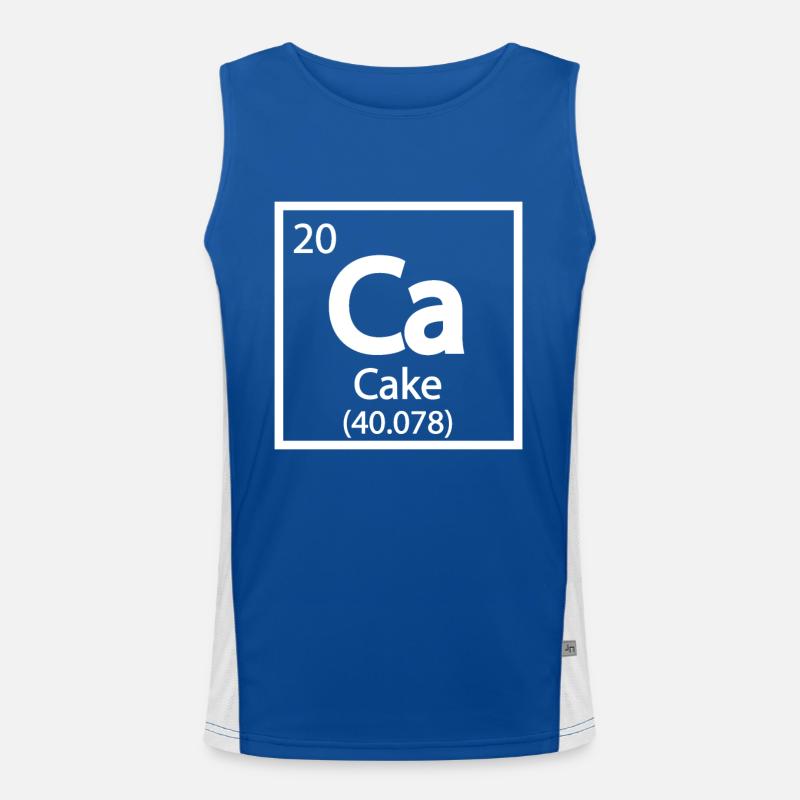Cake Element Periodensystem Funktionelles Kontrast-Tank Top für Männer 