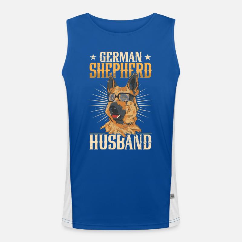 German Shepherd Lover Eheman Edition Men's Functional Contrast Tank Top 
