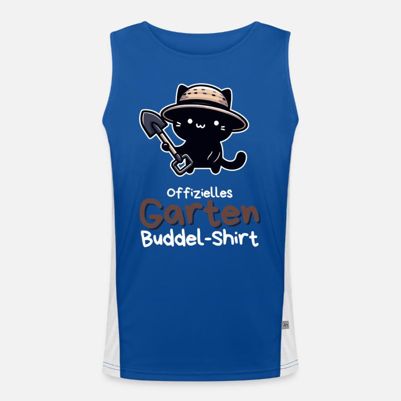 Offizielles Garten Buddel-Shirt mit Katze Funktionelles Kontrast-Tank Top für Männer 