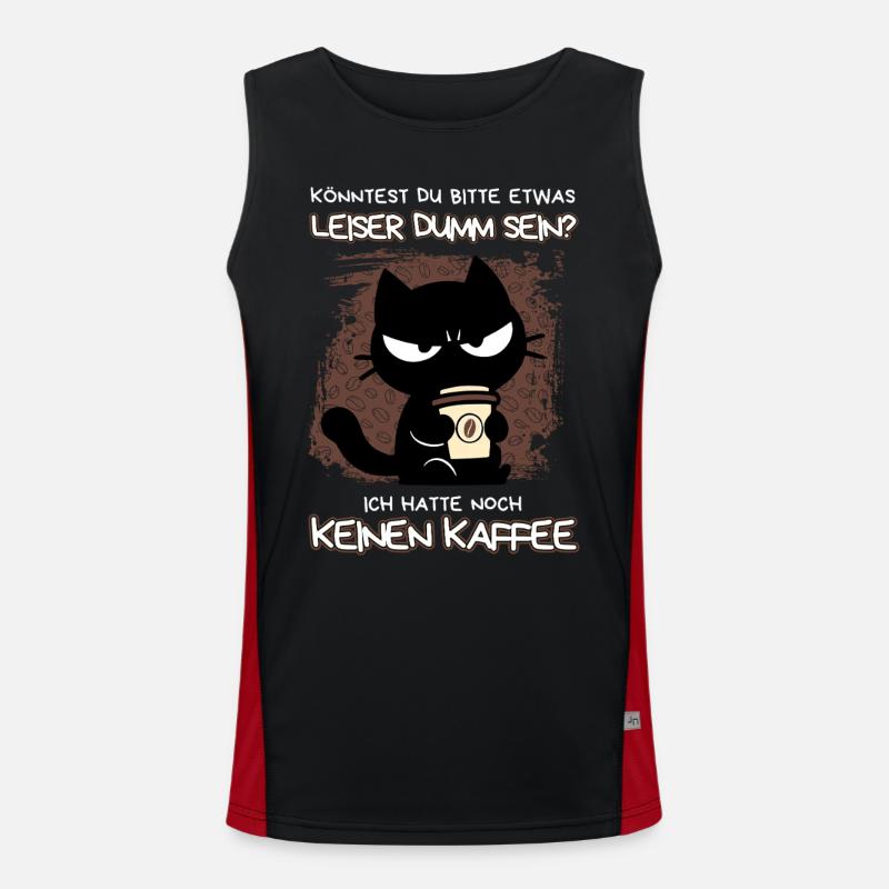 Kaffee. Jetzt. Sofort. – Grumpy Style mit Koffein Funktionelles Kontrast-Tank Top für Männer 