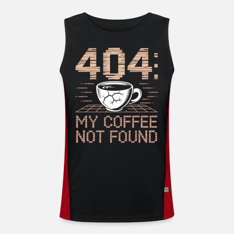 Kaffee Shirt 404 Fehlercode Funktionelles Kontrast-Tank Top für Männer 