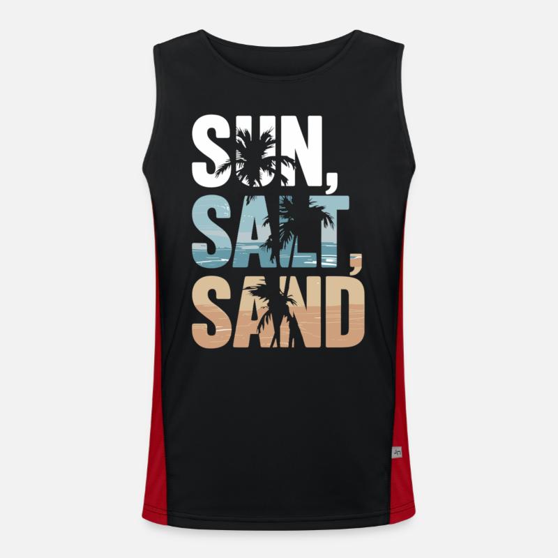 Sun, Salt, Sand – Strandzeit! Funktionelles Kontrast-Tank Top für Männer 