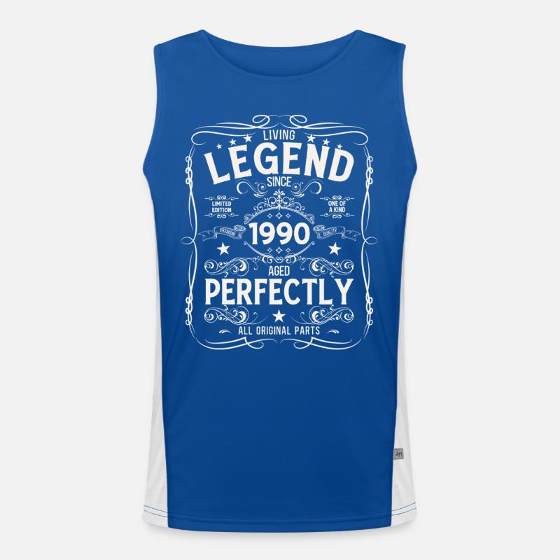35. Geburtstag Geschenk Mann Original 1990 Funktionelles Kontrast-Tank Top für Männer 
