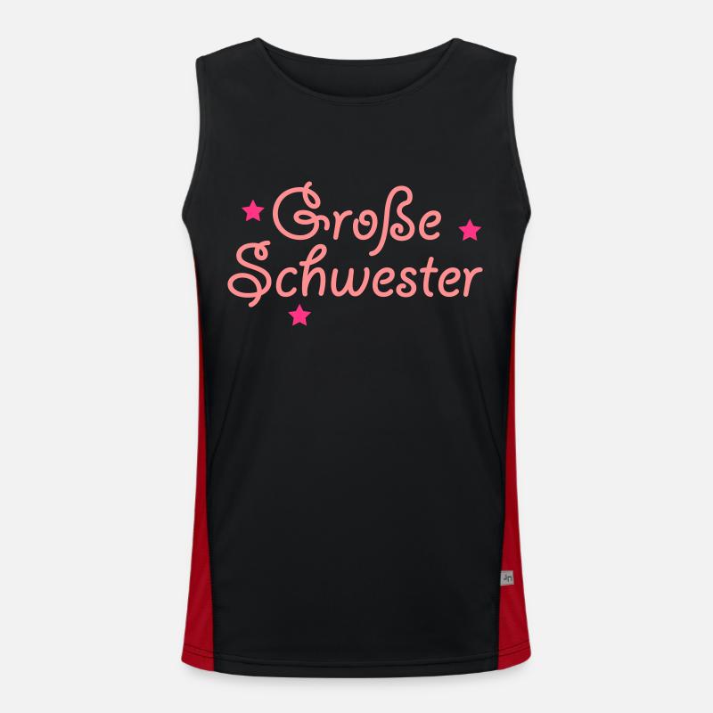 große Schwester Funktionelles Kontrast-Tank Top für Männer 