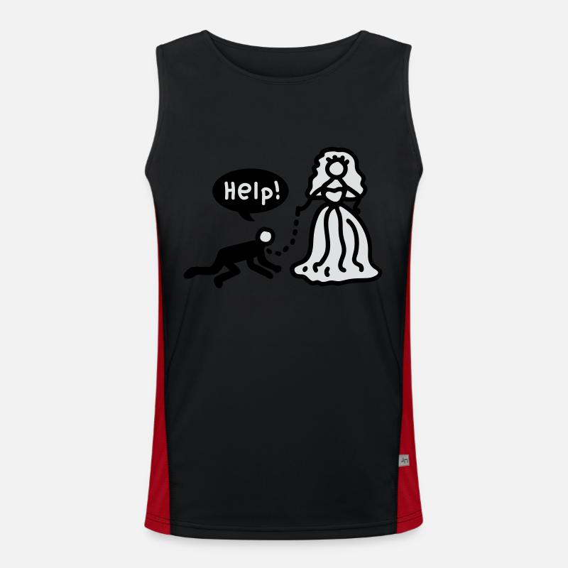 Verheiratet - help Funktionelles Kontrast-Tank Top für Männer 