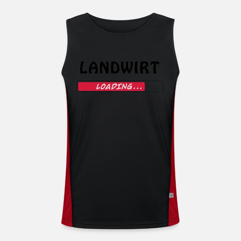 Landwirt loading Funktionelles Kontrast-Tank Top für Männer 