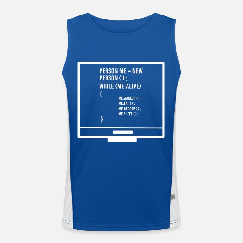 Programmation programmation Programmeurs d’ordinateur Débardeur respirant contrasté Homme 