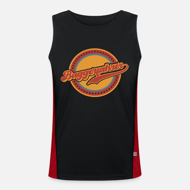 Baggerfahrer Baggerführer Bagger Beruf Vintage Funktionelles Kontrast-Tank Top für Männer 