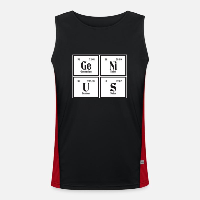 Genius | Periodic Table of Elements Men's Functional Contrast Tank Top 