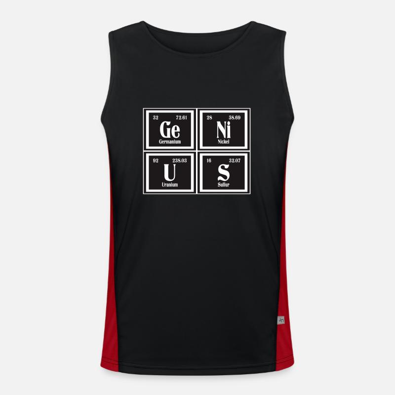 Genius | Periodic Table of Elements Men's Functional Contrast Tank Top 