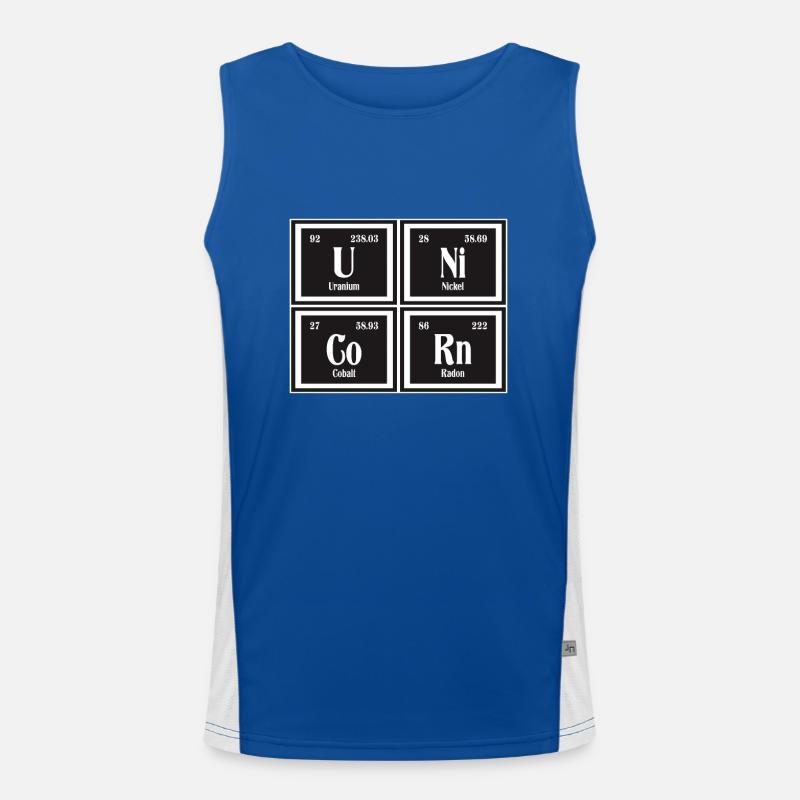 Einhorn | Periodensystem der Elemente Funktionelles Kontrast-Tank Top für Männer 