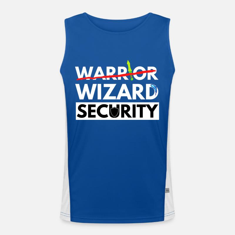 WARRIOR IS WIZARD SECURITY DRAGONS ADVENTURES JDR Men's Functional Contrast Tank Top 