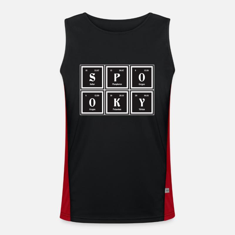 Spooky | Periodic Table of Elements Men's Functional Contrast Tank Top 