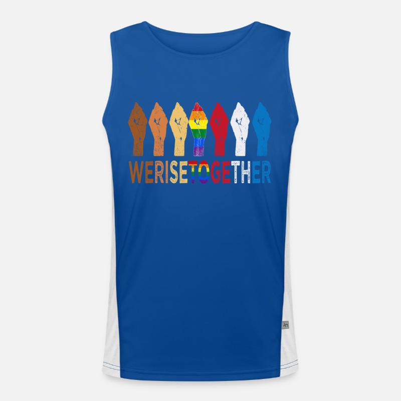 Lgbtq Werisetogether Flag Men's Functional Contrast Tank Top 