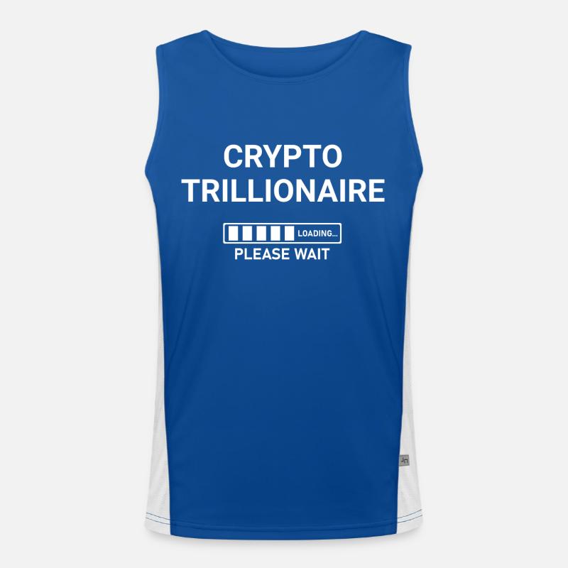 Crypto Trillionaire Loading Please Wait Men's Functional Contrast Tank Top 