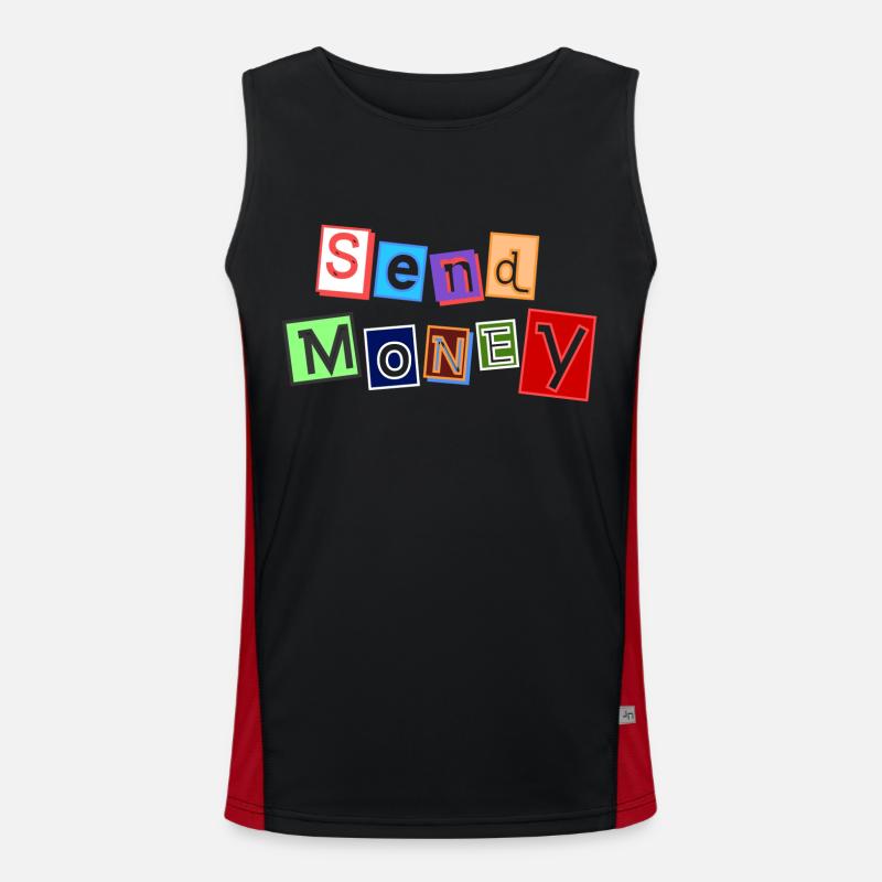 Send MONEY Men's Functional Contrast Tank Top 