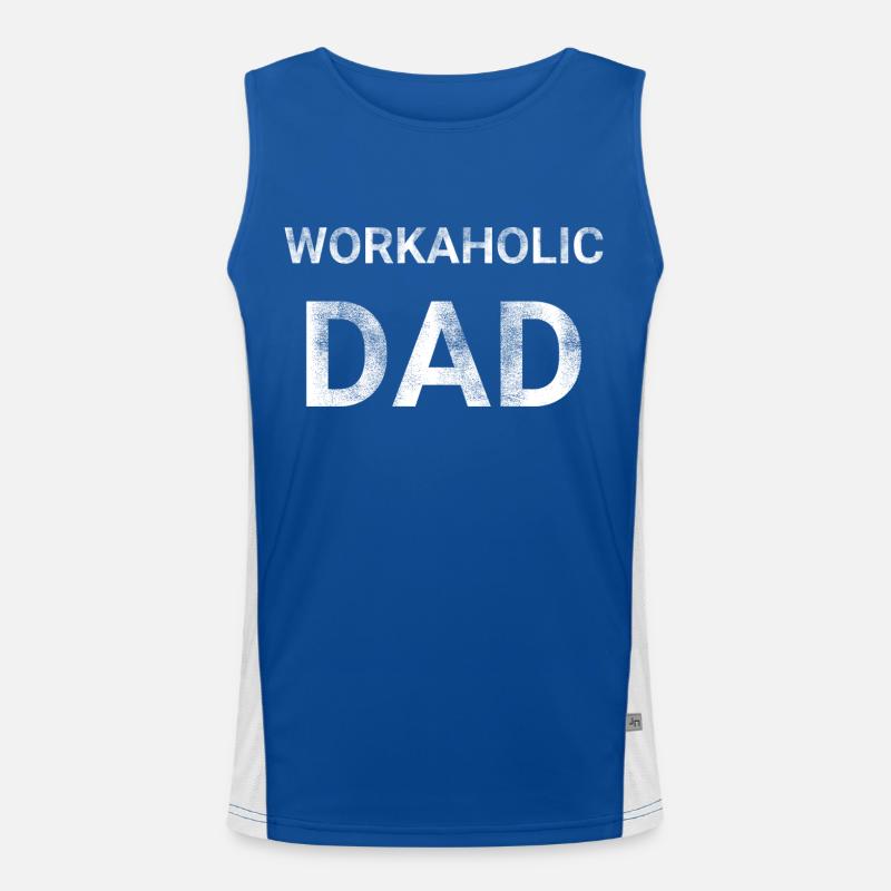Workaholic Dad Men's Functional Contrast Tank Top 