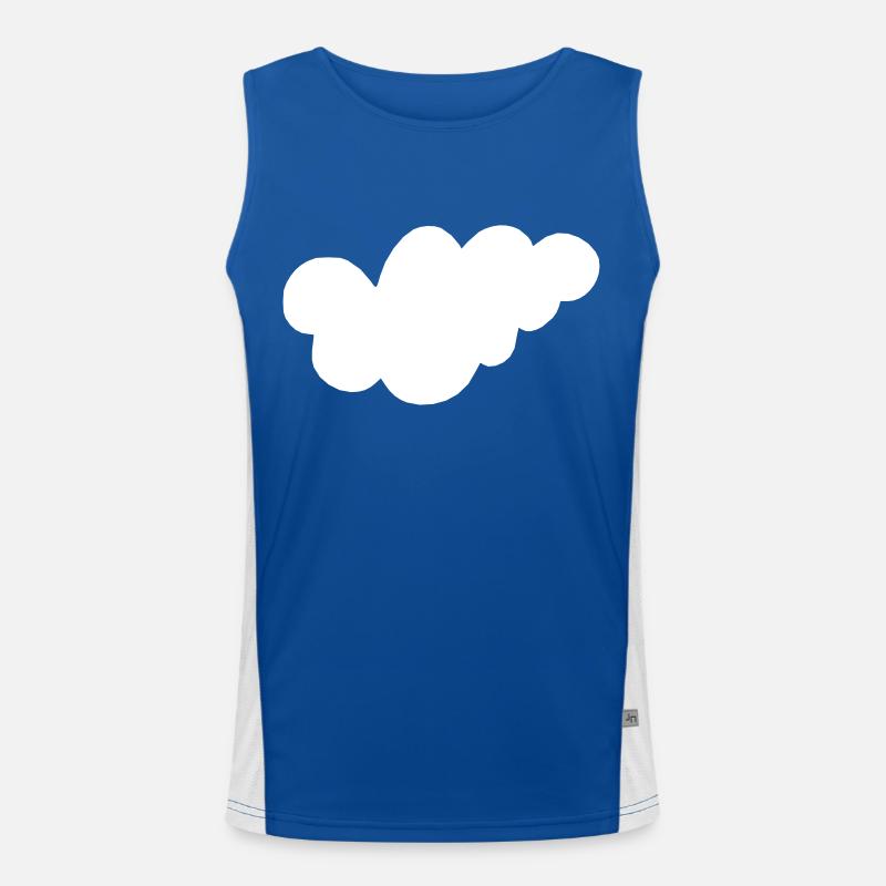 Weather Cloud Clouds Rain Sky Vector 1 Men's Functional Contrast Tank Top 