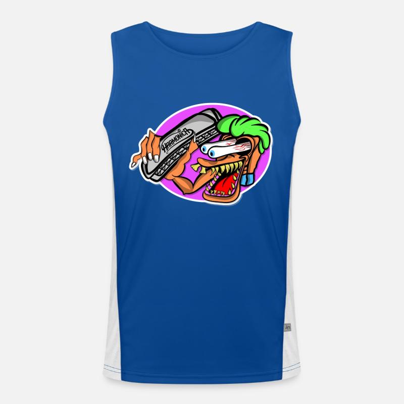 Rat fink Harmonica Style Men's Functional Contrast Tank Top 