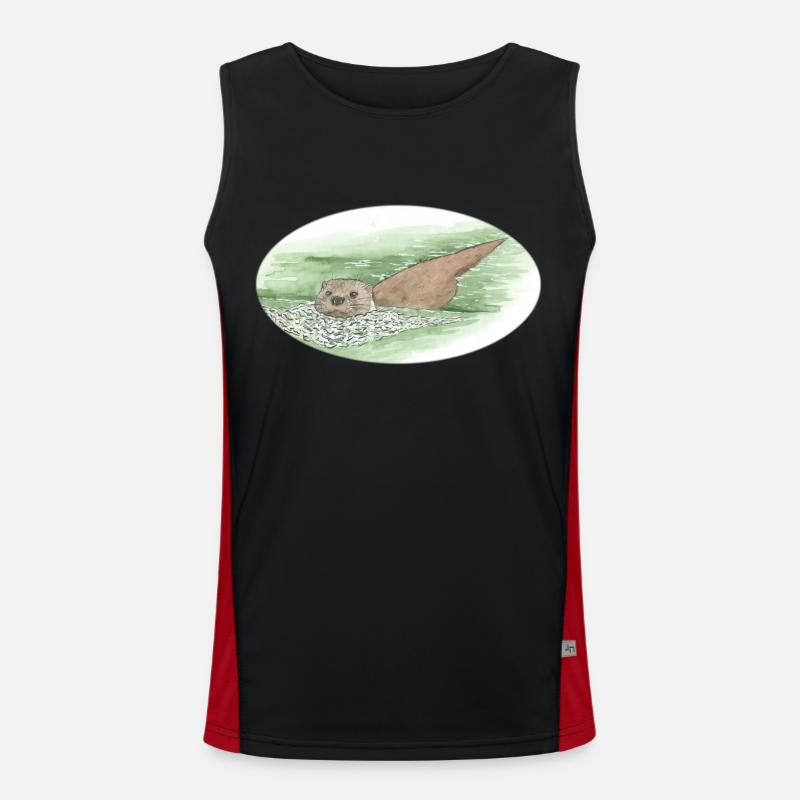 Otter 3 28 12 2022 Funktionelles Kontrast-Tank Top für Männer 