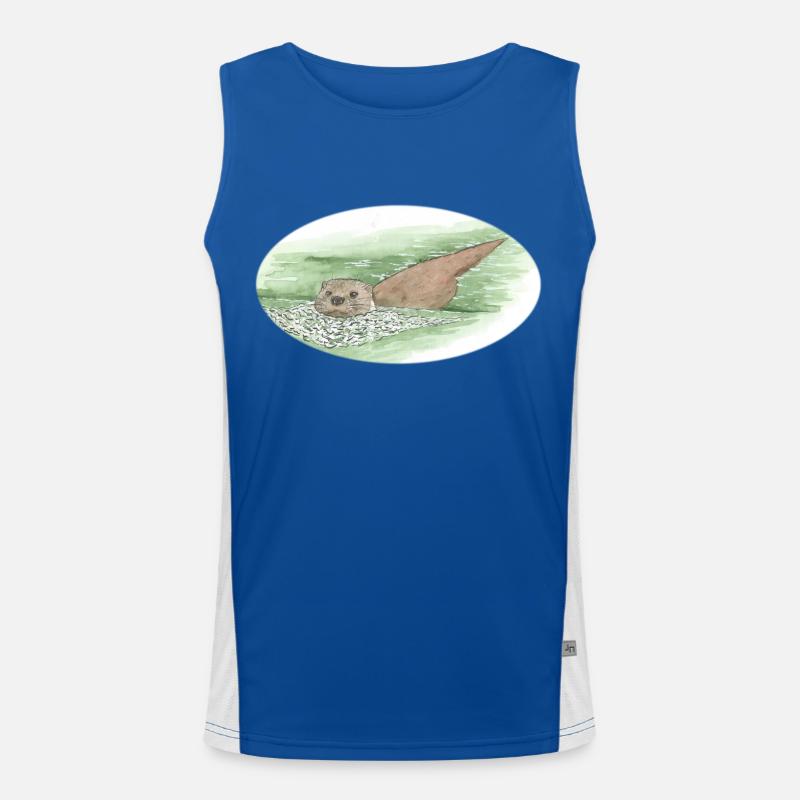Otter 3 28 12 2022 Funktionelles Kontrast-Tank Top für Männer 